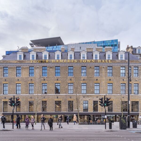 Tower Hamlets Town Hall, London Borough of Tower Hamlets, for London Borough of Tower Hamlets with Allford Hall Monaghan Morris, Richard Griffiths, Elliott Wood, Atelier 10 and Bouygues UK