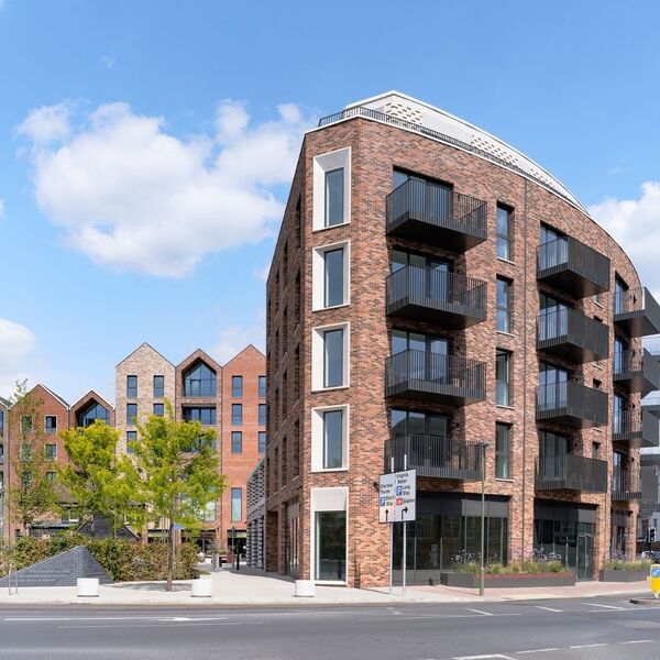 Magna Square, Egham, for Runnymede Borough Council and Places for People, with Allford Hall Monaghan Morris, Elliott Wood, Atelier 10 and Graham Construction