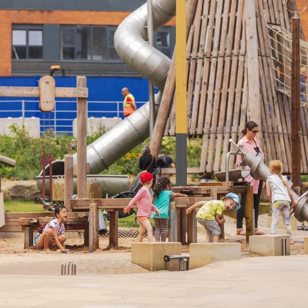 Pound's Park, Sheffield, for Sheffield City Council, with Get Building Fund, Planit, Henry Boot Construction, Whittam Cox Architects, Dudley Engineers, Riveline, Julian Stocks and Timberplay