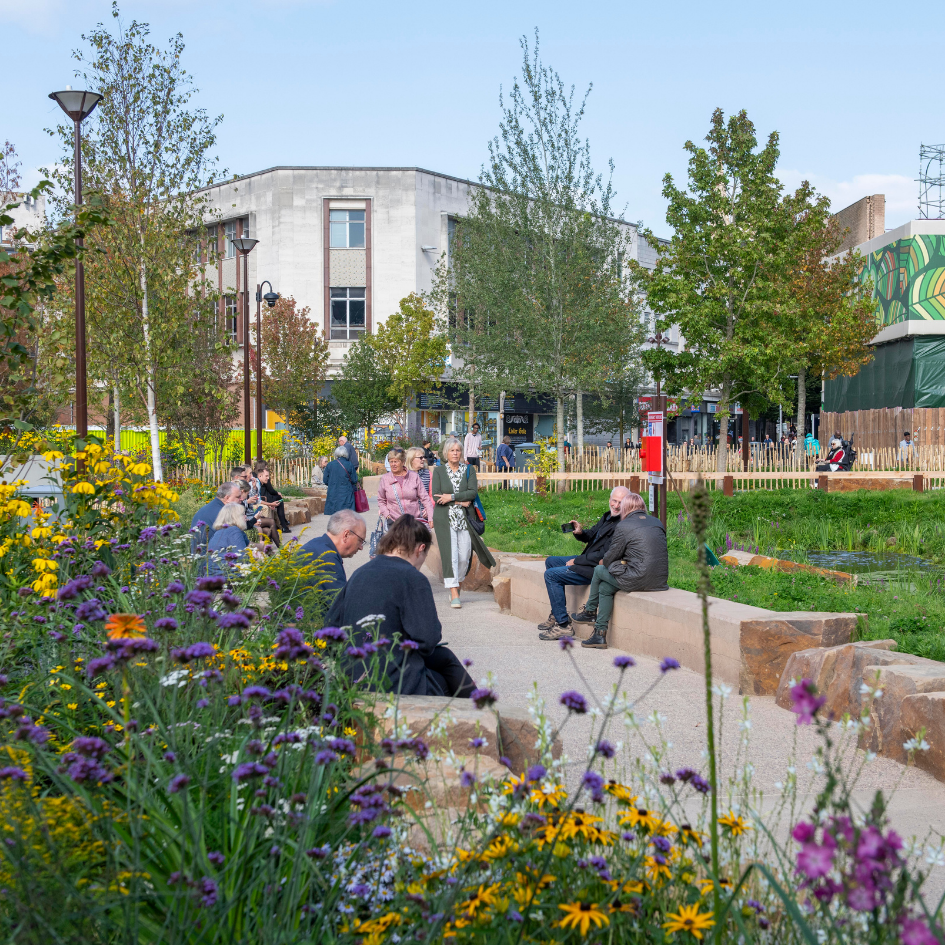 Green Heart, Nottingham for Nottingham City Council with Townshend Landscape Architects and Ares Landscape Architects