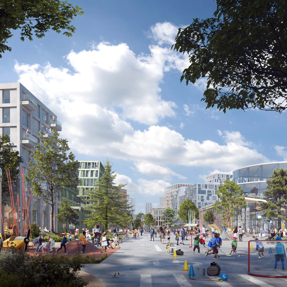 Downsview Framework Plan, Toronto, Canada for Northcrest Developments and Canada Lands Company with Henning Larsen, KPMB Architects, SLA, Urban Strategies Inc., BA Group, Transsolar, ARUP, Ramboll, Purpose Building, Third Party Public, Department of Words