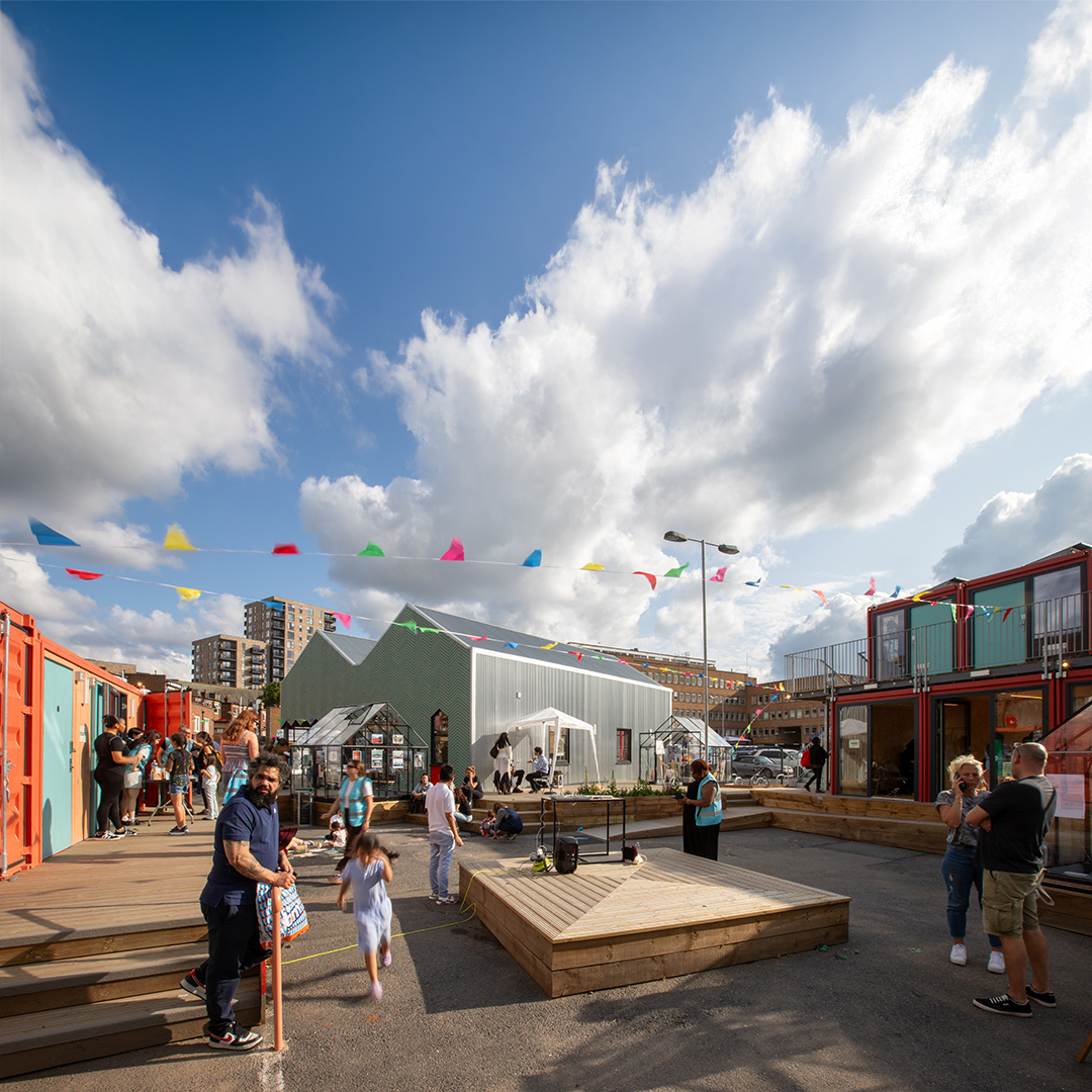 Art Park, London Borough of Harrow for Meanwhile Space CIC and Harrow Council with Jan Kattein Architects, engineersHRW and SGA Consulting