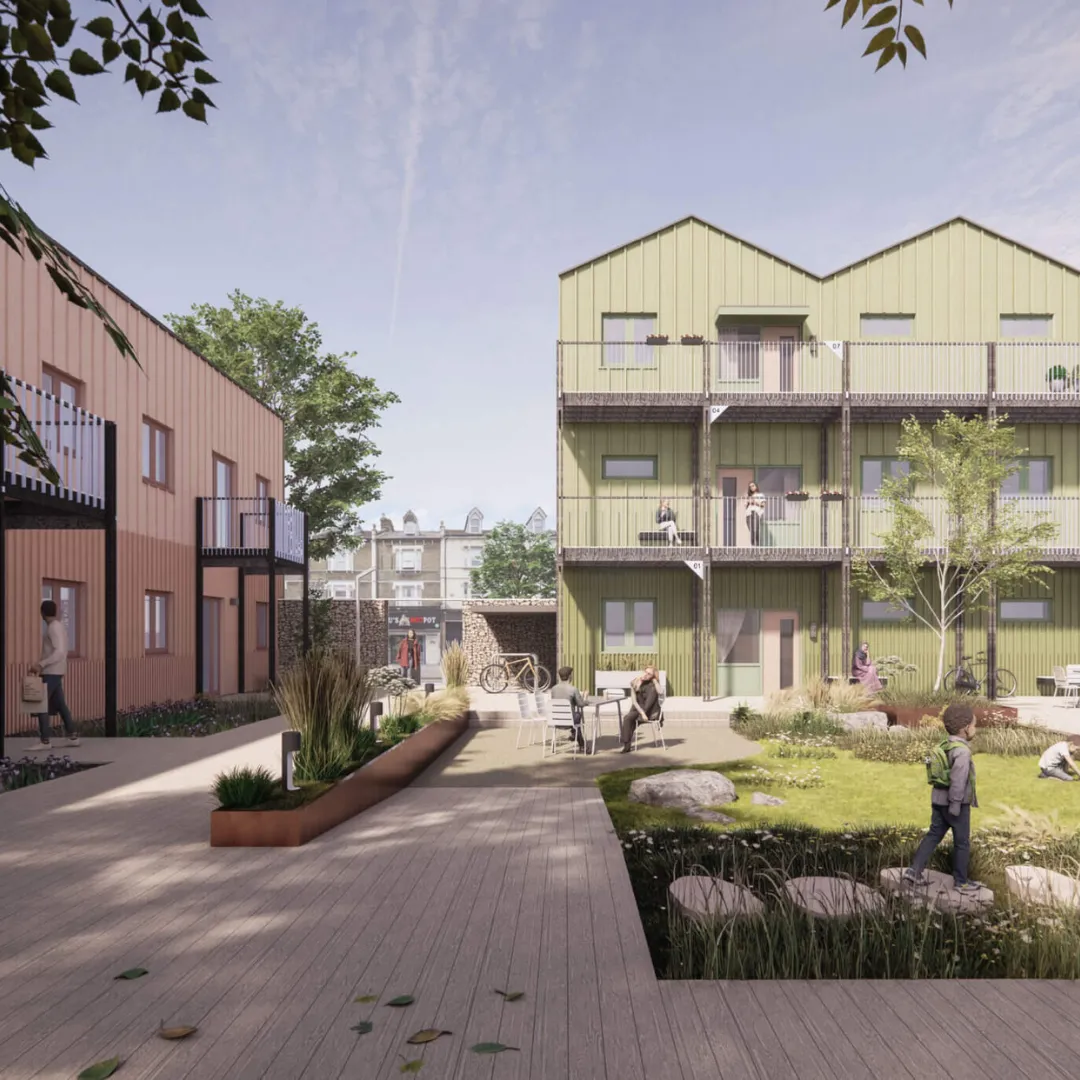 Demonstration Modular Home, London Borough's of Newham, Havering and Camden for Rollalong with Wates Residential, RCKa Architects, Design 4 Structures and HTA Design