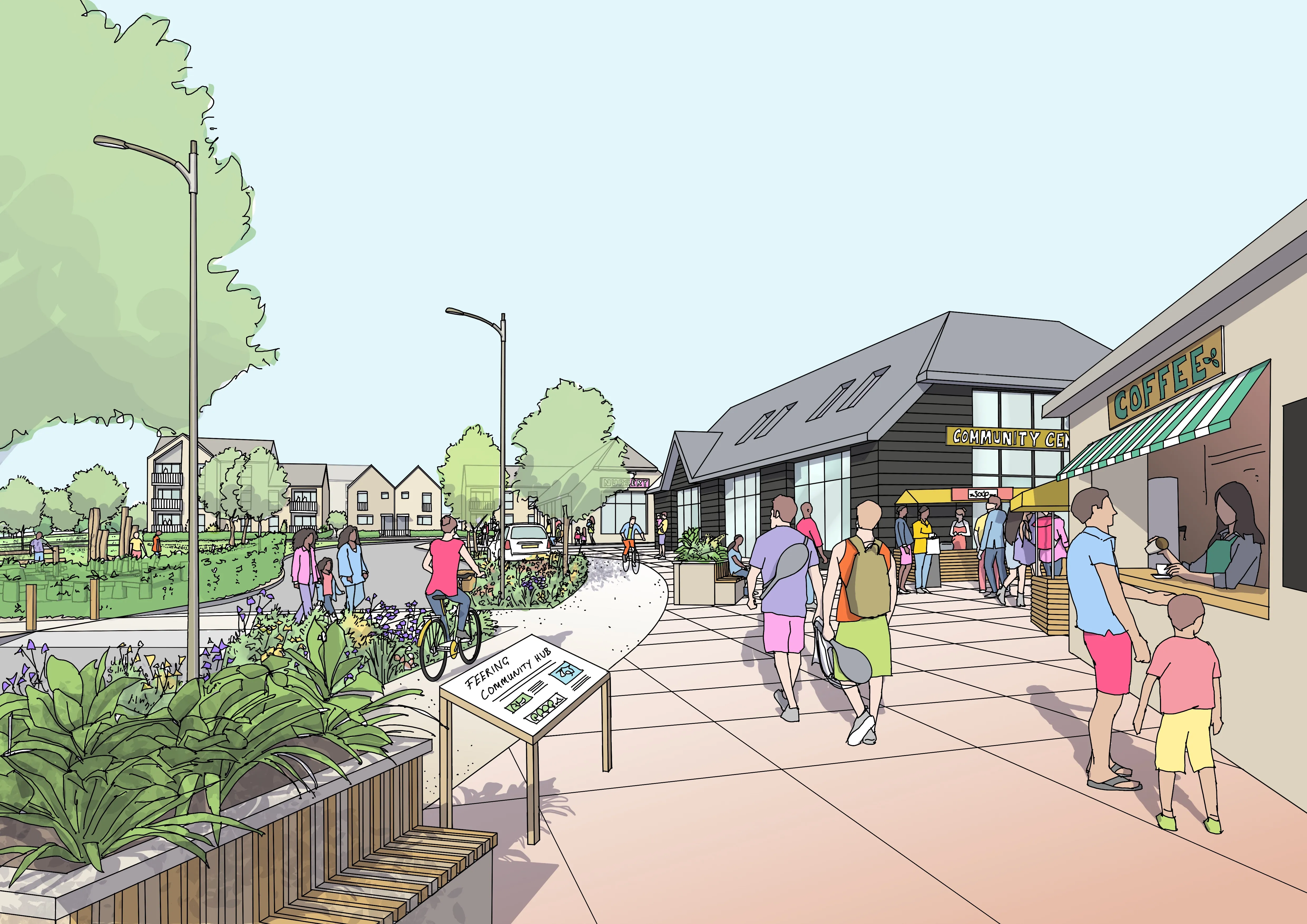 Feering Public Realm, Feering for The Crown Estate with JTP, WSP and Hoare Lee