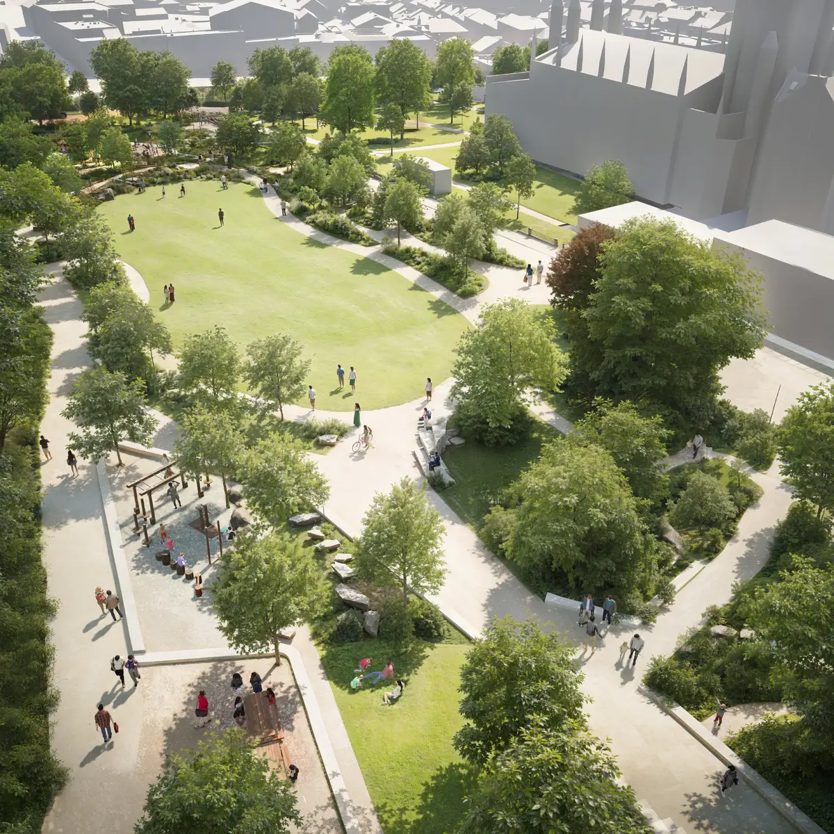 Oldham&rsquo;s Green Heart: Play at the Centre, Oldham for Oldham Council with Timberplay Ltd.