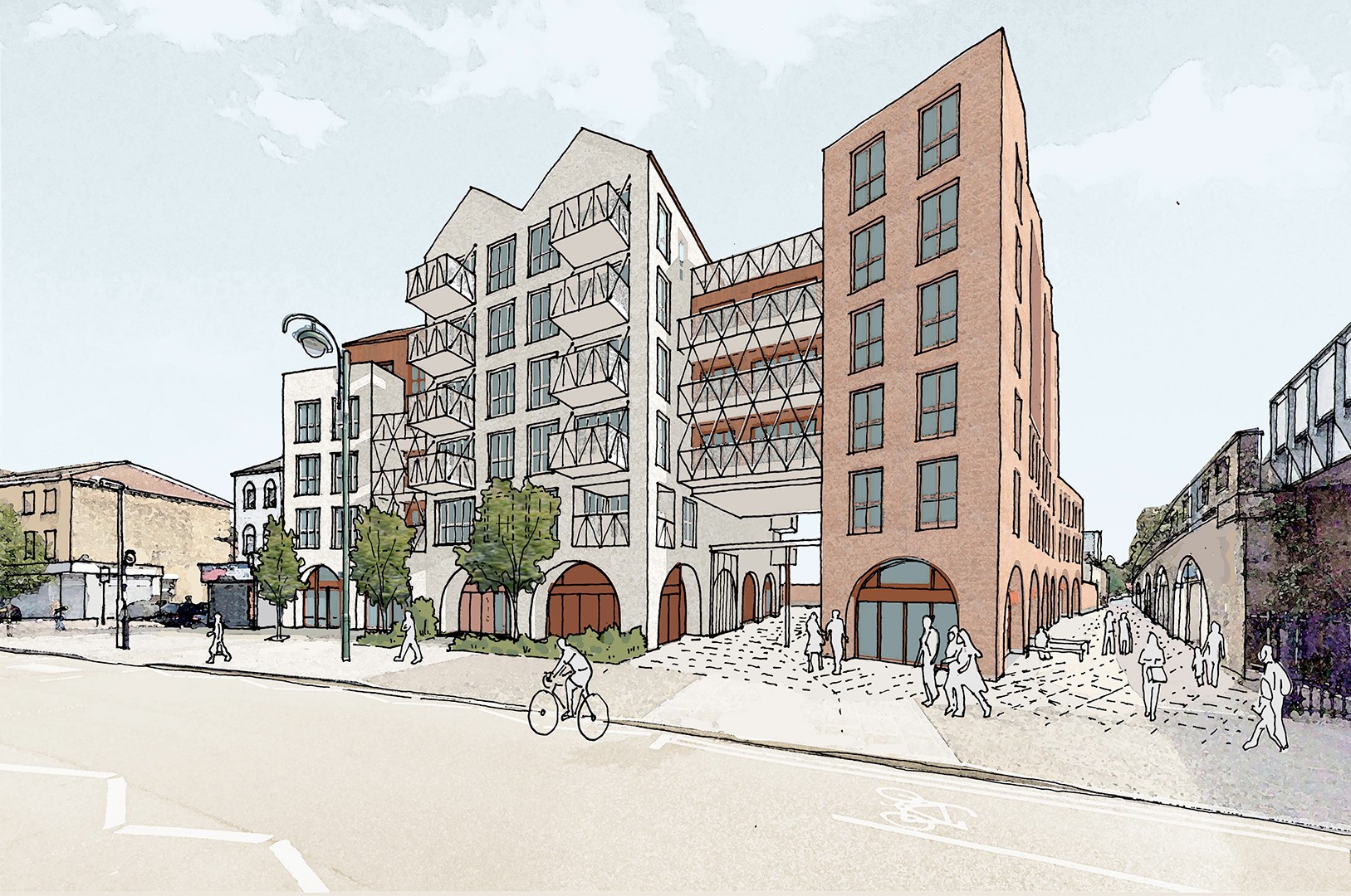 The Arches Leytonstone, London Borough of Waltham Forest for Forte Green Ltd with ADD, BD Landscape and Kronen